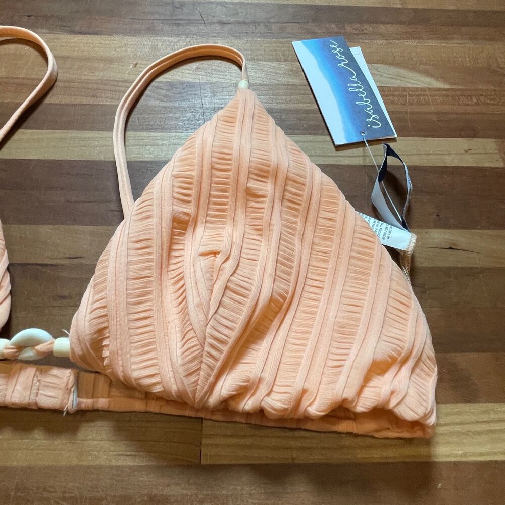 Isabella Rose Champagne Beaded Bikini Top Peach, Large - Picture 6 of 7